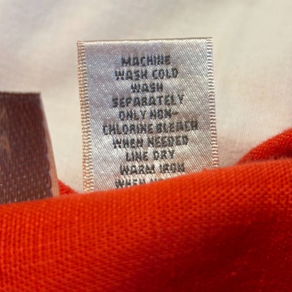 Beautiful Studio Works Orange Linen Top with Long Sleeves (3x) for any occasion - Picture 9 of 16